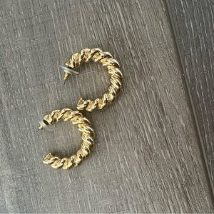 Baublebar gold plated twisted chunky hoop